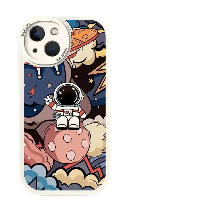 Fashion Sheepskin Astronaut Phone Case - Bellarte Enchanté Fashion Sheepskin Astronaut Phone Case